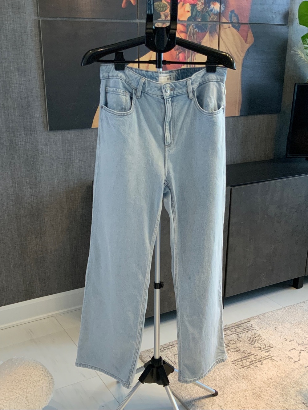 Dynamite Heidi Light Blue Wide Leg Jeans 30